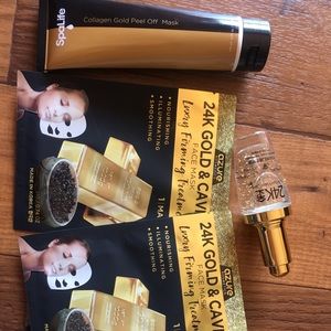 24K gold and caviar skin care products bundle